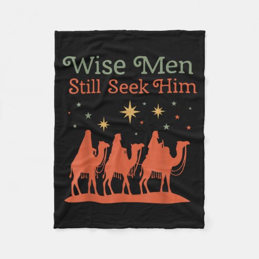 Wise Men Still Seek Him Nativity Scene Christian C Fleecedecke (Vorderseite)