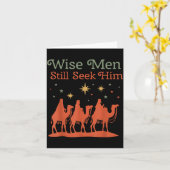 Wise Men Still Seek Him Nativity Scene Christian C Karte (Gelbe Blume)