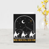 Wise Men Still Seek Him Nativity Scene Christian C Karte (Gelbe Blume)