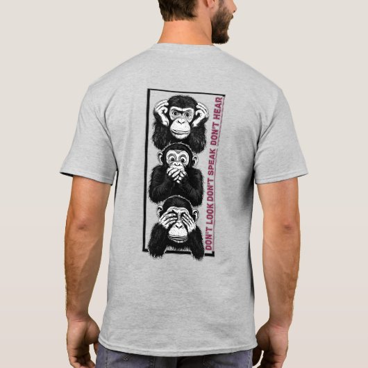 wise monkeys T-Shirt (Rückseite)