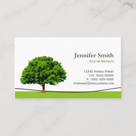 Wise Oak Tree Care Service - Ernennung Terminkarte (Vorderseite)