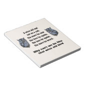 WISE OLD OWL Notepad Notizblock (angewinkelt)