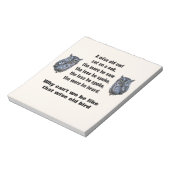 WISE OLD OWL Notepad Notizblock (Rotiert)