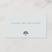 Wise Old Tree Business Card Visitenkarte (Rückseite)