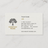 Wise Old Tree Business Card Visitenkarte (Vorderseite)