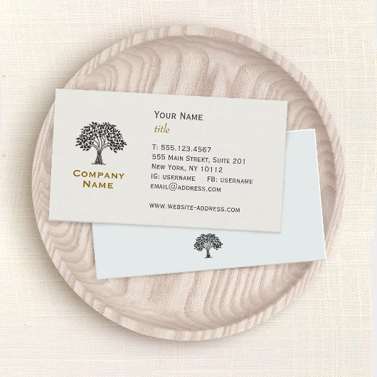 Wise Old Tree Business Card Visitenkarte