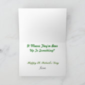 Wise Ol'Leprechaun St. Patrick's Day Card Karte (Innenseite)