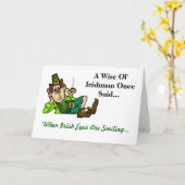 Wise Ol'Leprechaun St. Patrick's Day Card Karte (Gelbe Blume)