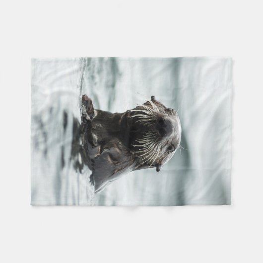 Wise Otter Fleecedecke (Vorderseite (Horizontal))