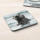 Wise Otter Getränkeuntersetzer (Linke Seite)