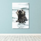 Wise Otter Leinwanddruck (Insitu (Holzboden))