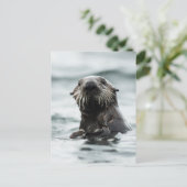 Wise Otter Postkarte (Stehend Vorderseite)