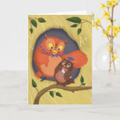 Wise Owl Abschluss Karte (Gelbe Blume)