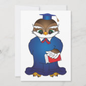 Wise Owl Abschluss Niedlich Scholar Bird Einladung (Vorderseite)