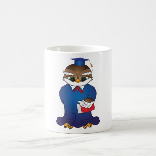 Wise Owl Abschluss Niedlich Scholar Bird Kaffeetasse (Mittel)