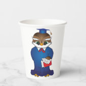 Wise Owl Abschluss Niedlich Scholar Bird Pappbecher (Vorderseite)
