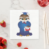 Wise Owl Abschluss Niedlich Scholar Bird Serviette (Beispiel)