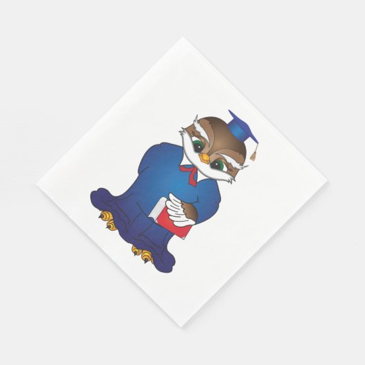 Wise Owl Abschluss Niedlich Scholar Bird Serviette (Ecke)