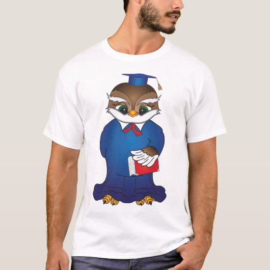 Wise Owl Abschluss Niedlich Scholar Bird T-Shirt (Vorderseite)