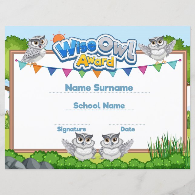 Wise Owl Award (Vorderseite)