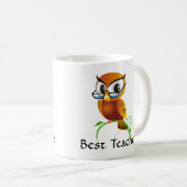 Wise Owl Beste Lehrerin Kaffeetasse (VorderseiteRechts)