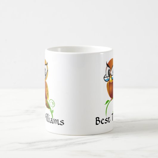 Wise Owl Beste Lehrerin Kaffeetasse (Mittel)