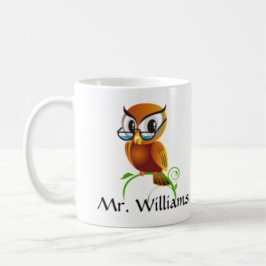 Wise Owl Beste Lehrerin Kaffeetasse (Links)