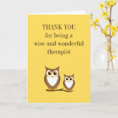 Wise Owl Consulting Therapeutin Vielen Dank Karte (Gelbe Blume)