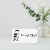 WISE OWL Einzigartiges modernes Logo Notare Public Visitenkarte (Stehend Vorderseite)