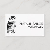 WISE OWL Einzigartiges modernes Logo Notare Public Visitenkarte (Vorderseite)