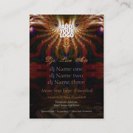 Wise Owl Fraktal Mini Flyer Visitenkarte (Vorderseite)