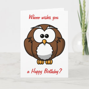 Wise Owl Geburtstag Karte