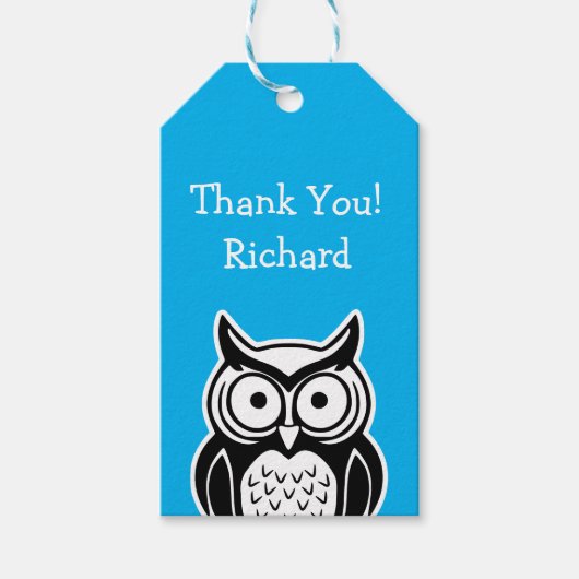 Wise Owl Gift Tags Geschenkanhänger (Vorderseite)