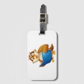 Wise Owl Reading Book Gepäckanhänger (Vorderseite Vertikal)