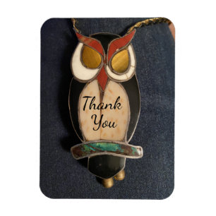 Wise Owl Vielen Dank Magnet