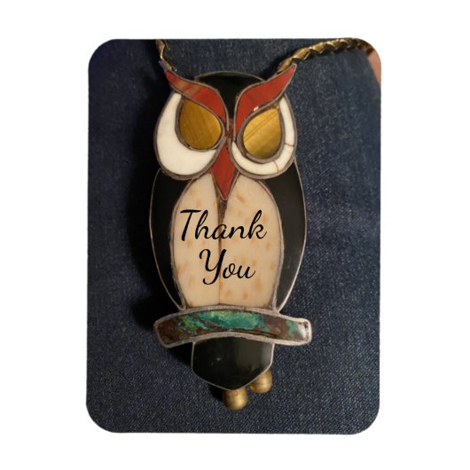 Wise Owl Vielen Dank Magnet (Vertikal)