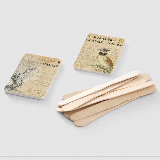 Wise Owl Wedding Fan Fächer (Non-assembled)