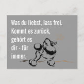Wise Poodle Postkarte (Vorderseite)