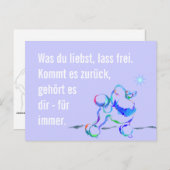 Wise Poodle Postkarte (Vorne/Hinten)