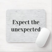 Wise Quote on Birch Tree Texture Mousepad (Mit Mouse)