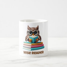 Wise Reader Owl Coffee Mug Gift Kaffeetasse