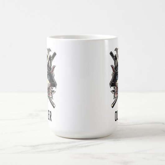 Wise Samurai Warrior Cat Kaffeetasse (Mittel)