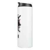 Wise Samurai Warrior Cat Thermosbecher (Nach rechts gedreht)