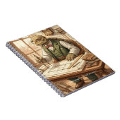 Wise Turtle Architect Vintage Watercolor Academic  Notizblock (Rechte Seite)