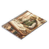 Wise Turtle Architect Vintage Watercolor Academic  Notizblock (Linke Seite)