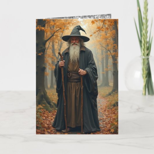 Wise Wizard (Zitat) Karte (Vorderseite)