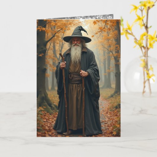 Wise Wizard (Zitat) Karte (Gelbe Blume)