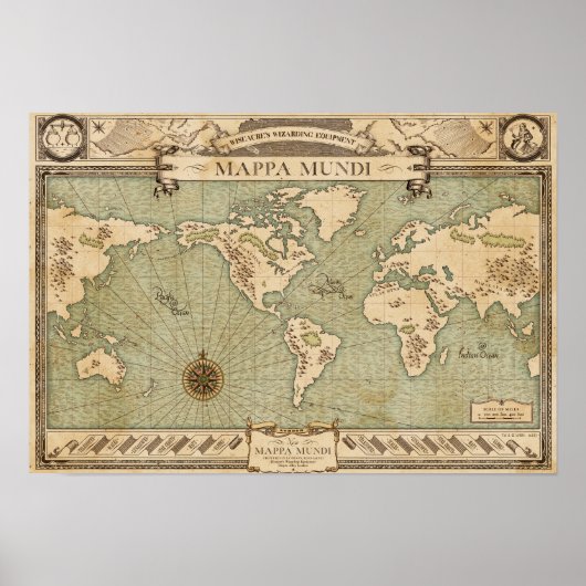 Wiseacres Zaubergerät - Mappa Mundi Poster (Vorne)