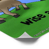WiseAss Donkey/Owl Funny Posters Poster (Ecke)