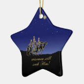 Wisemen noch suchen ihn Weihnachtsbaum-Ornament Keramikornament (Links)